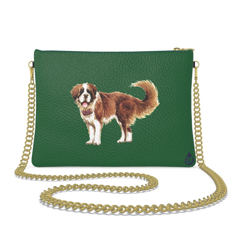 Snow Dog Leather Crossbody Bag