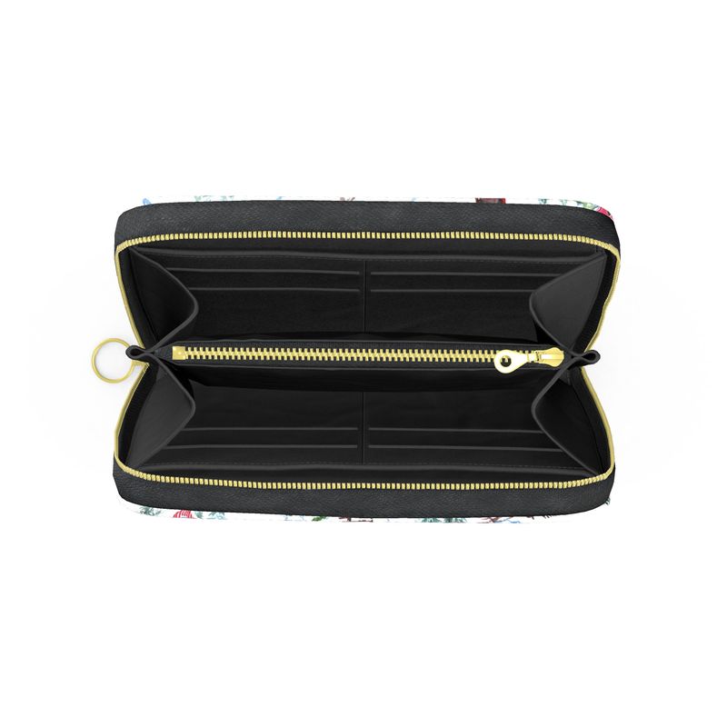 Ski Chalet Leather Zip Wallet