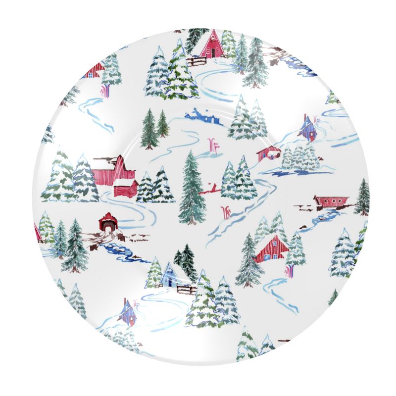 Ski Chalet Bone China Mug & Saucer