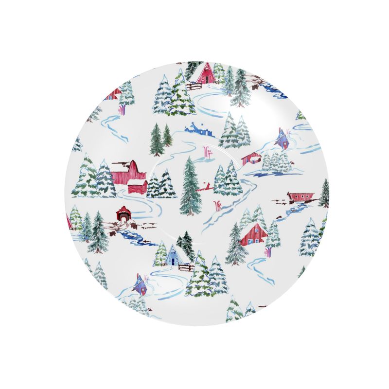 Ski Chalet Bone China Mug & Saucer
