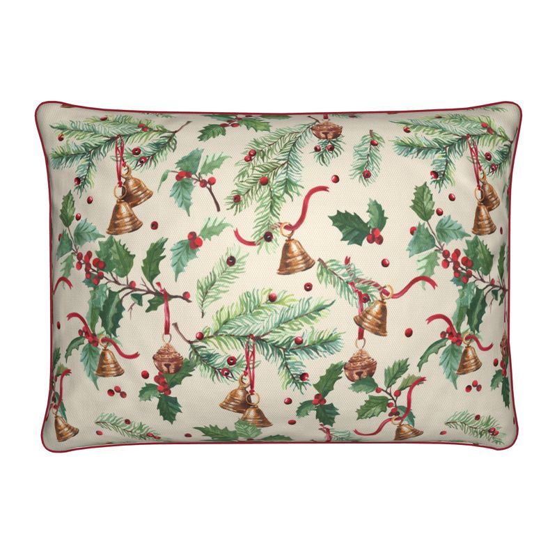 Winter Berries Feather Lumbar Pillow