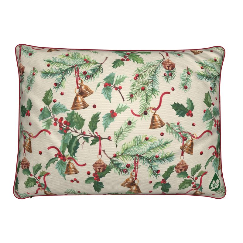 Winter Berries Feather Lumbar Pillow