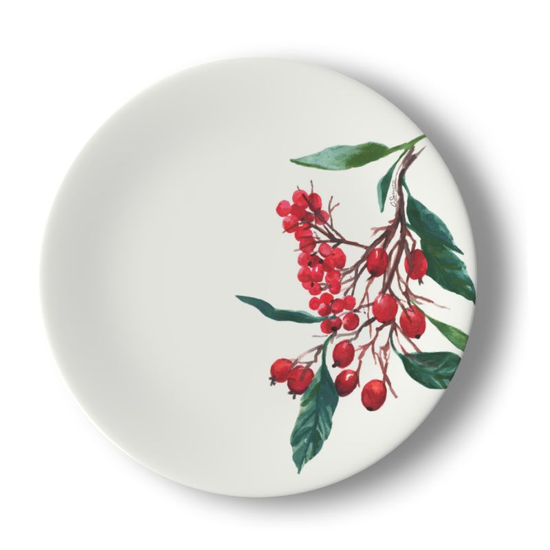Winter Berries Bone China Dish Set (4)