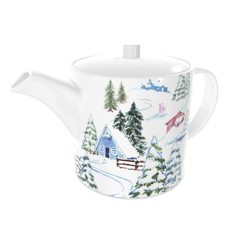 Ski Chalet Bone China Tea Pot