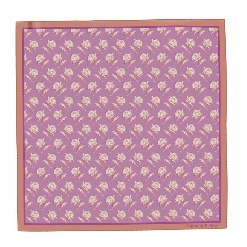 Watercolor Woodblock Silk Scarf