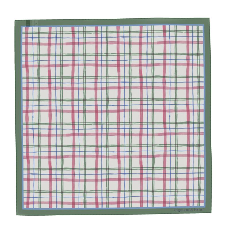 Alpine Plaid Silk Scarf