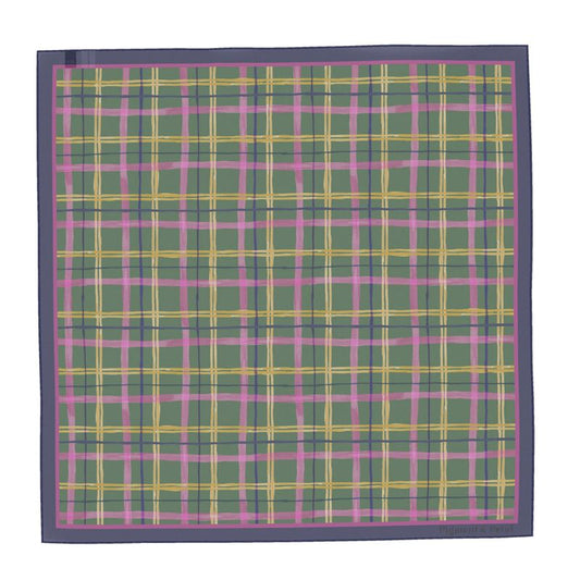 Alpine Plaid Silk Scarf