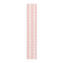 Watercolor Woodblock Striped Patterned Table Runner 16x90 in Peony and Sherbert