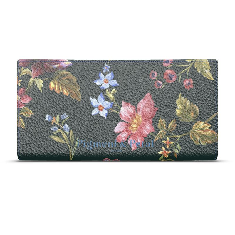Midnight Bloom Leather Wallet