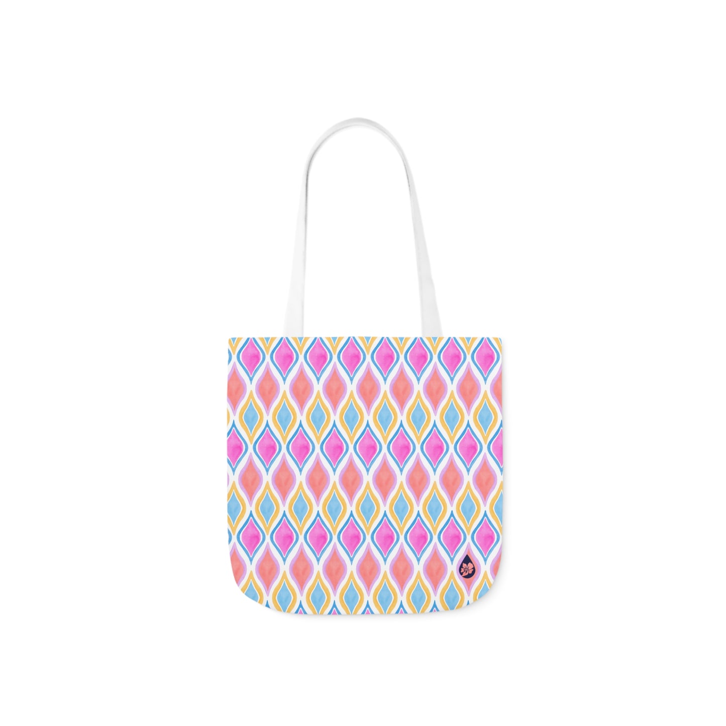 Painted Geo Canvas Tote Bag