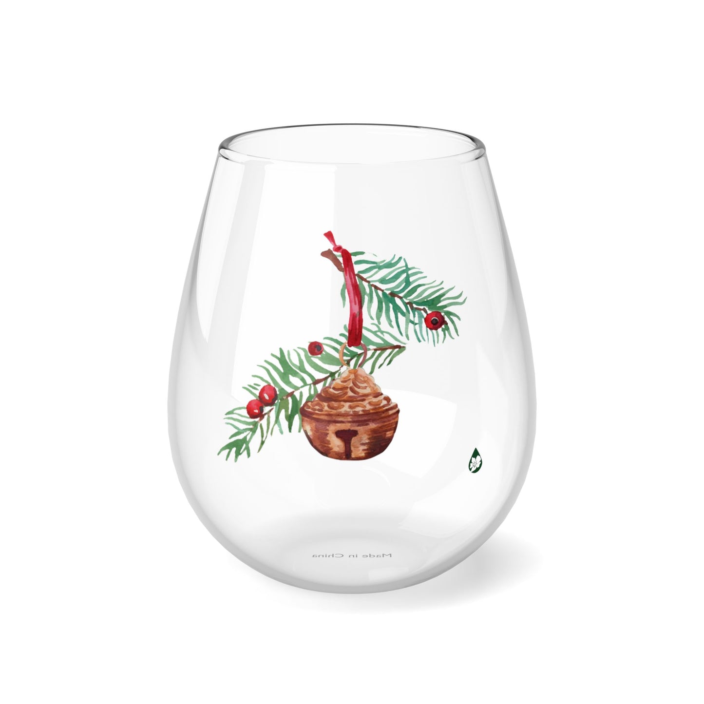 Winter Bells Stemless Wine Glass