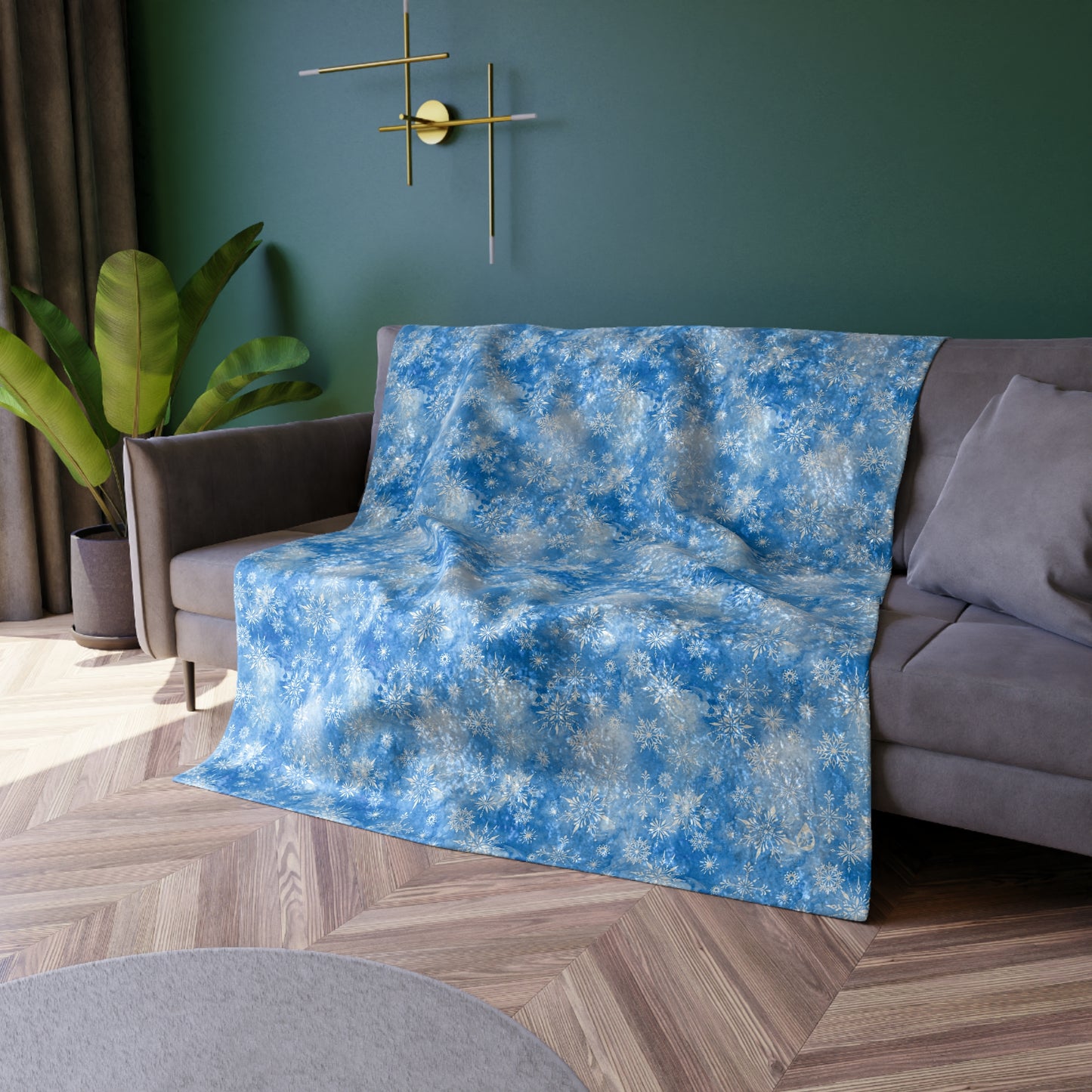 Freeze The Day! Velvet Sherpa Blanket