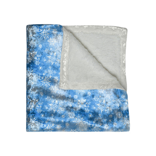 Freeze The Day!  Velvet Sherpa Blanket