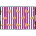 Good Dog Prep Stripe 11x17 Lucite Tray in Peony Pink