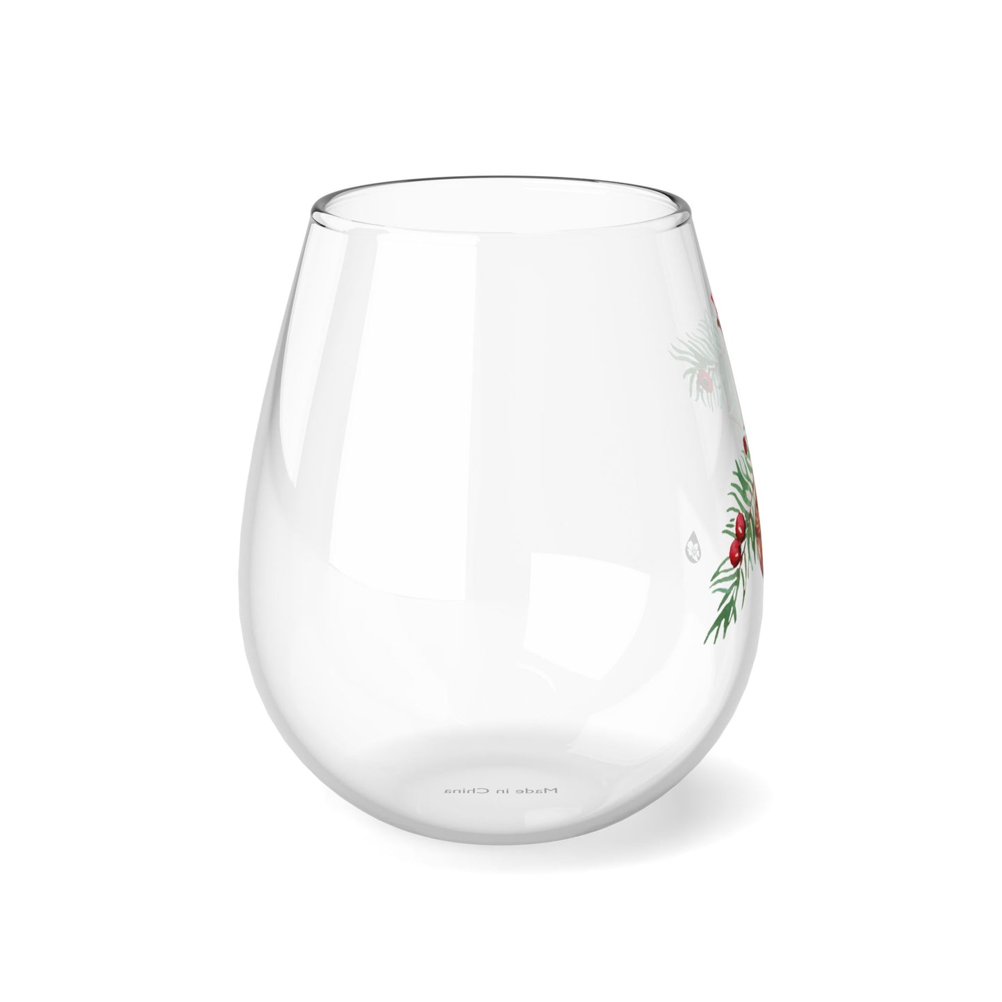 Winter Bells Stemless Wine Glass