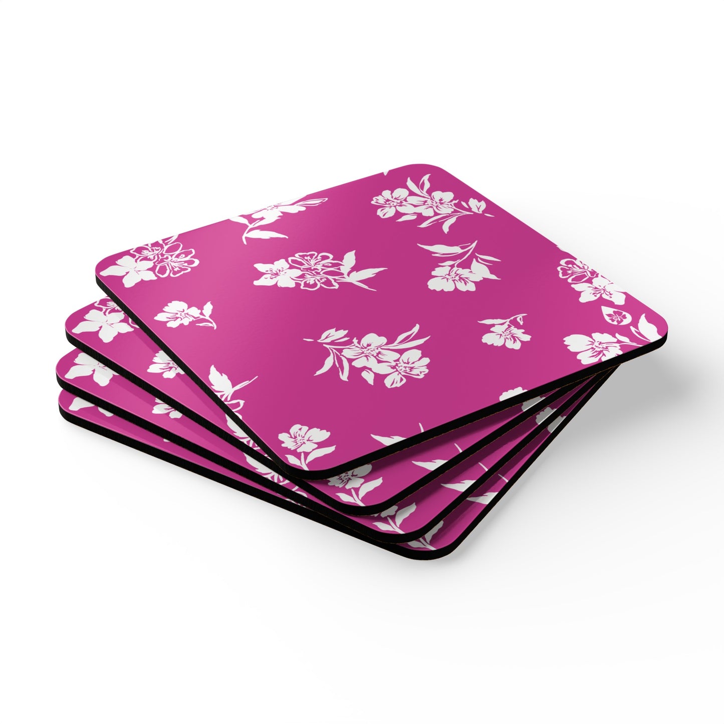 Inky Floral Coaster Set