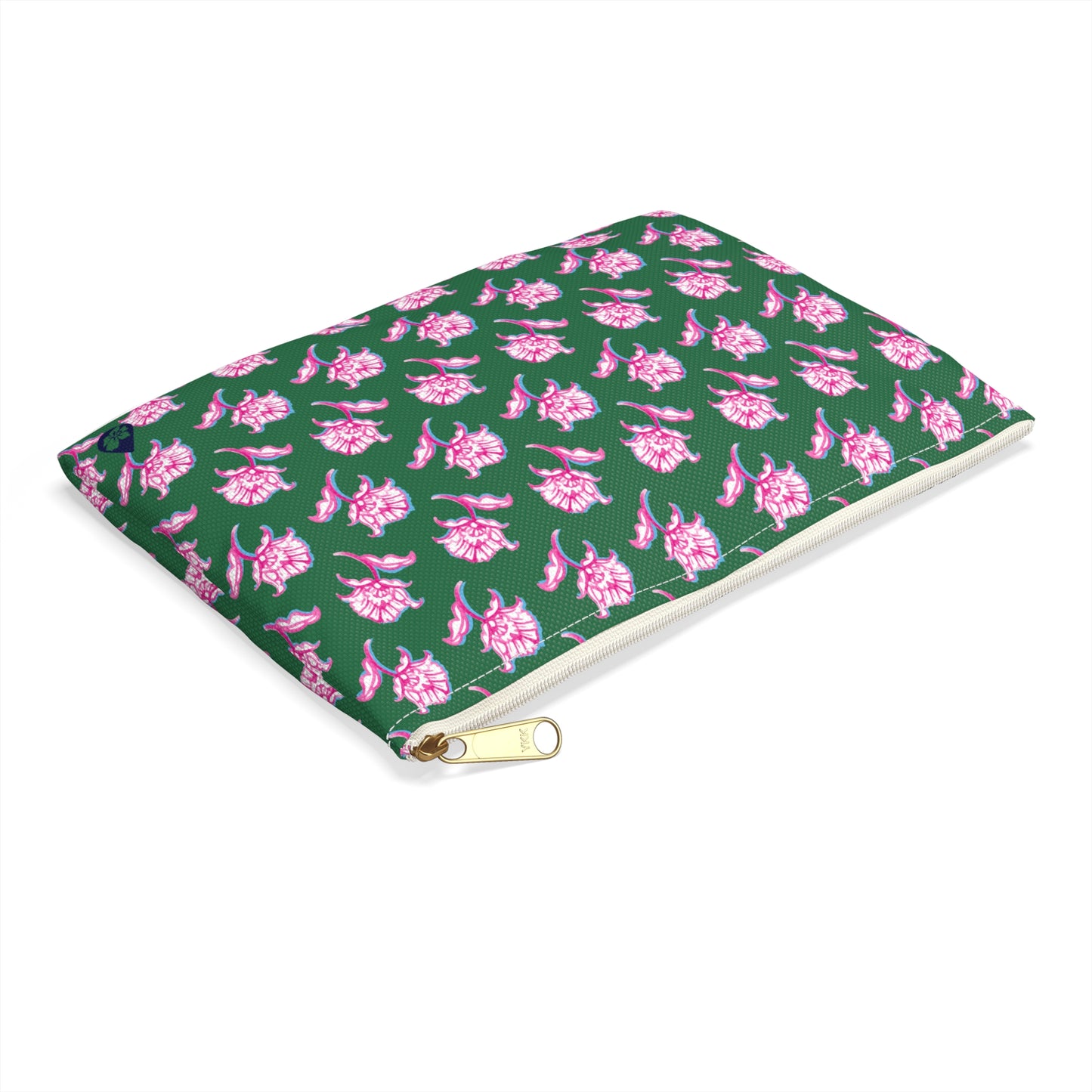 Watercolor Woodblock Zip Pouch