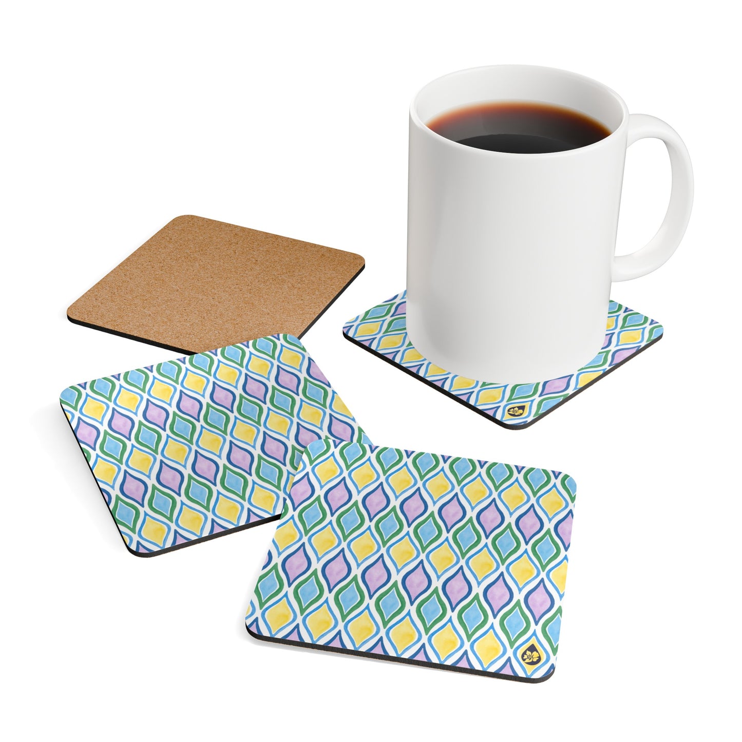 Painted Geo Coaster Set
