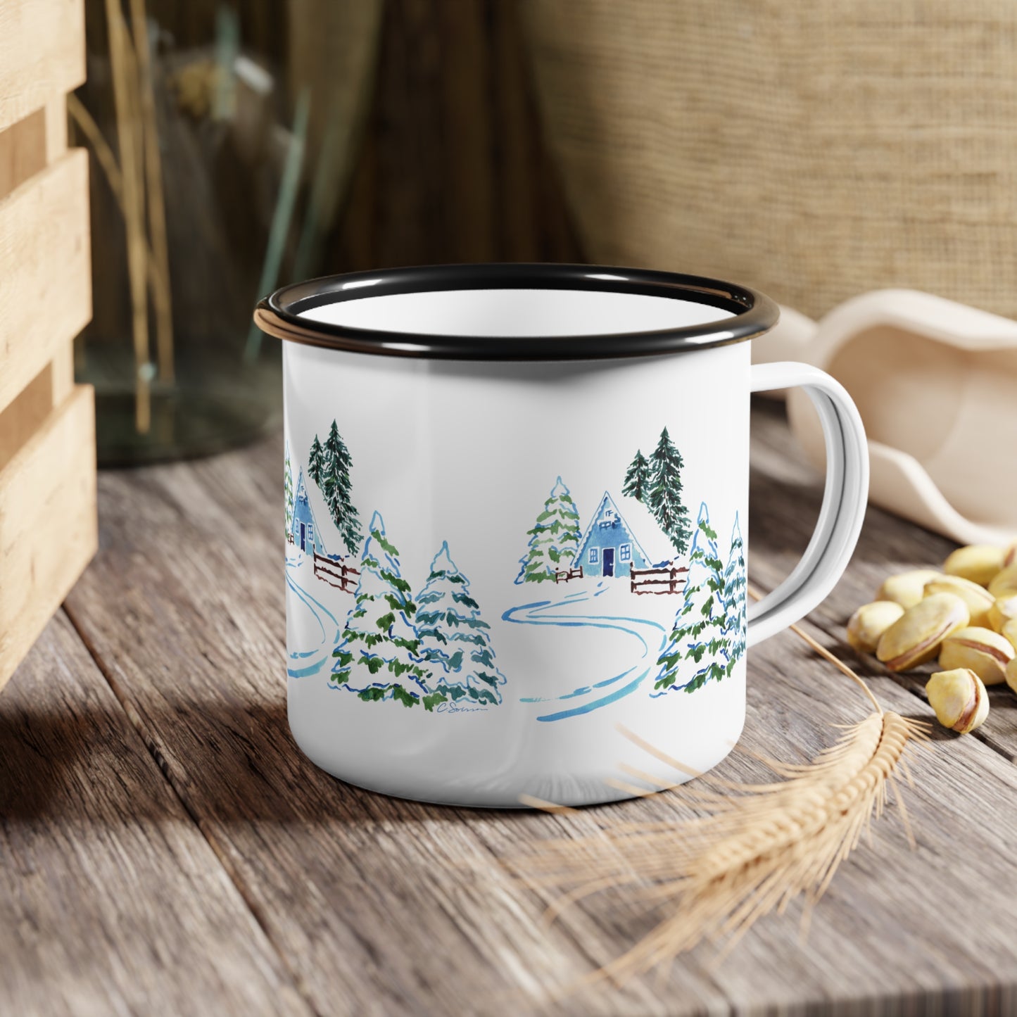 Ski Chalet Enamel Camp Cup