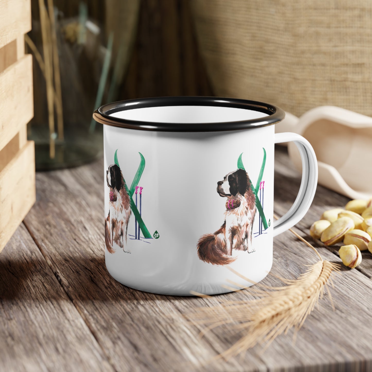Snow Dog Enamel Camp Cup