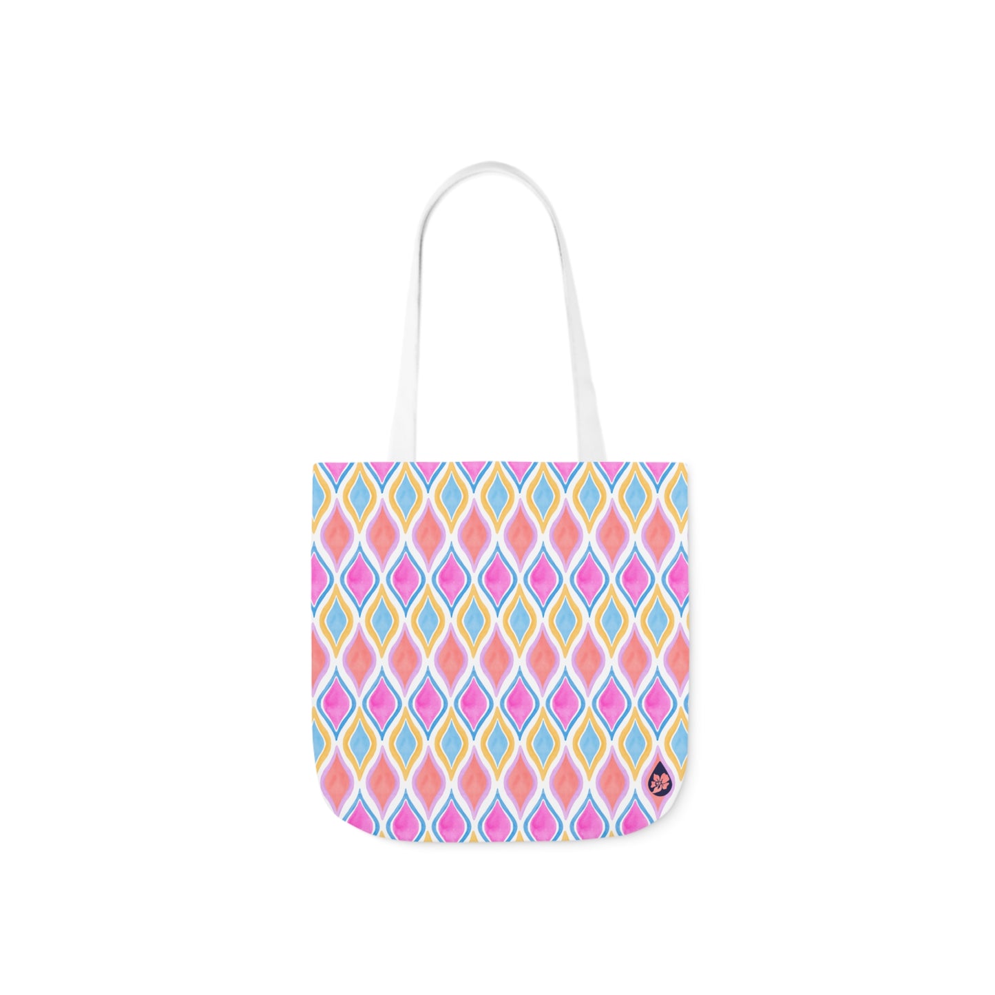 Painted Geo Canvas Tote Bag