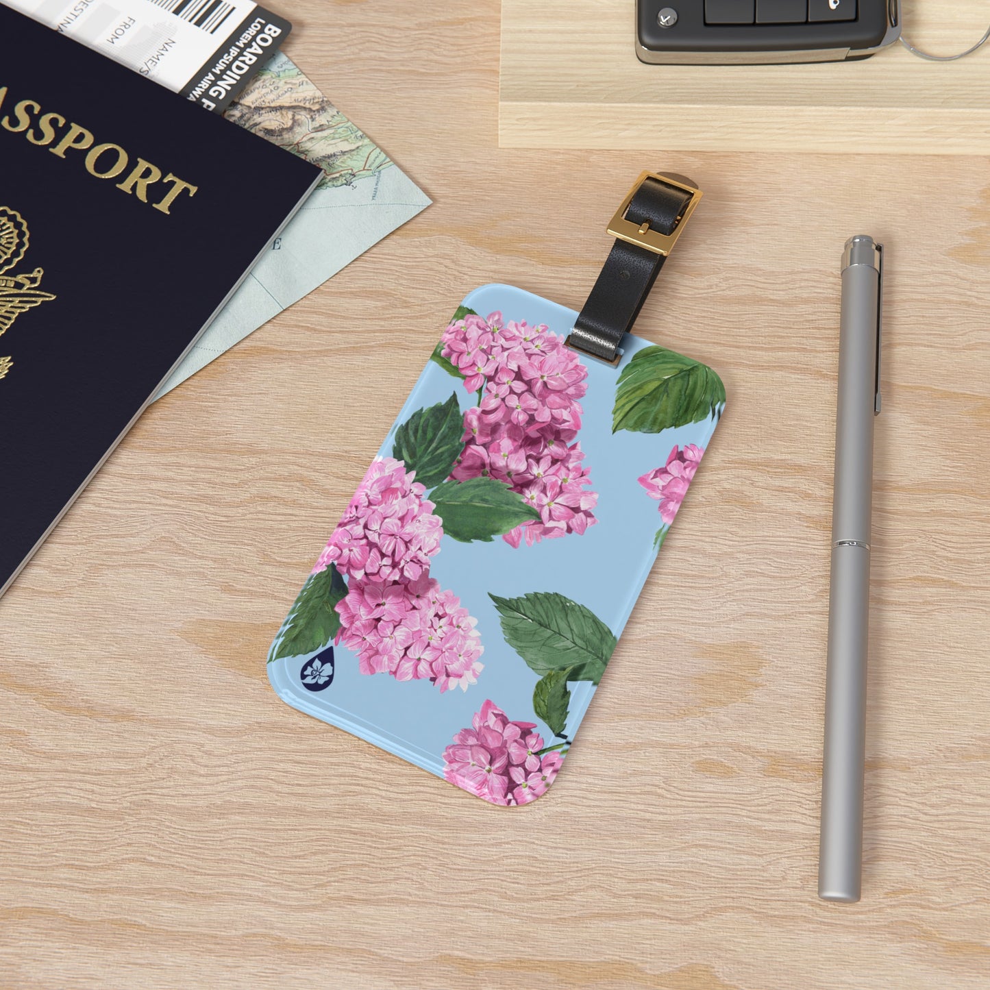Hydrangea Luggage Tag