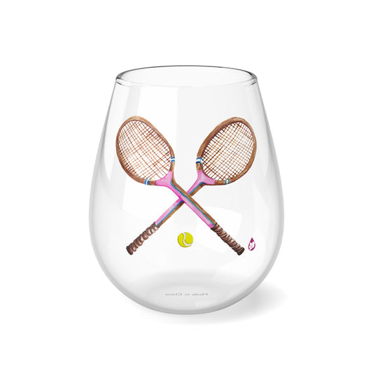Grass Courts Stemless Wine Glass