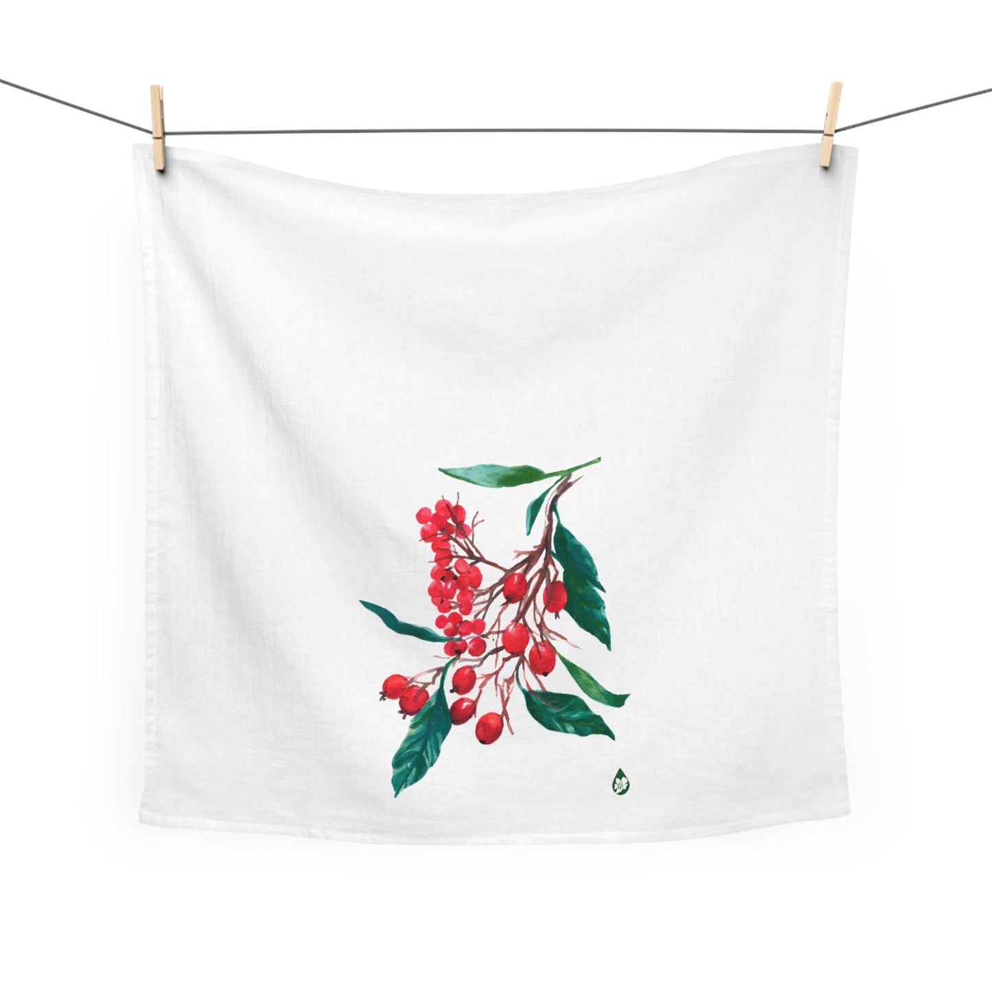Winter Berries Tea Towel