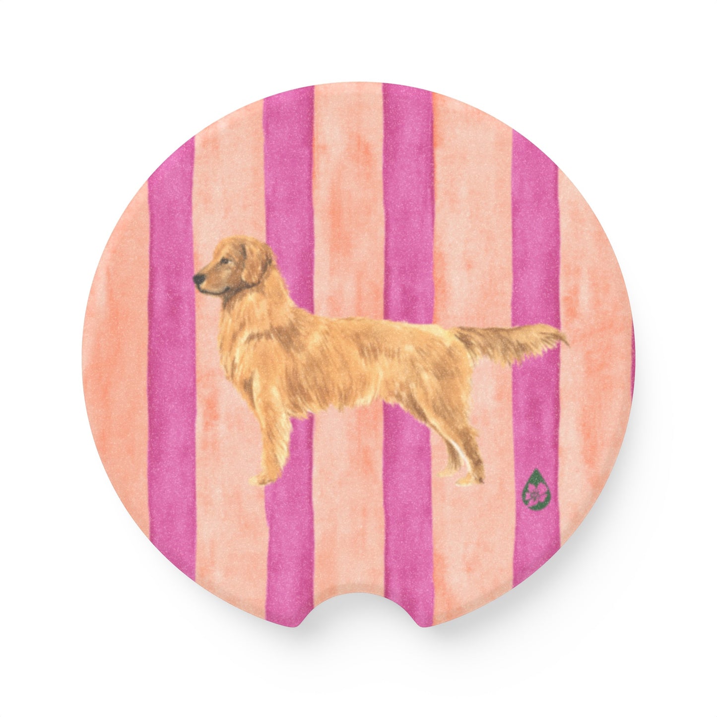 Good Dog Painted Stripe Car Coaster