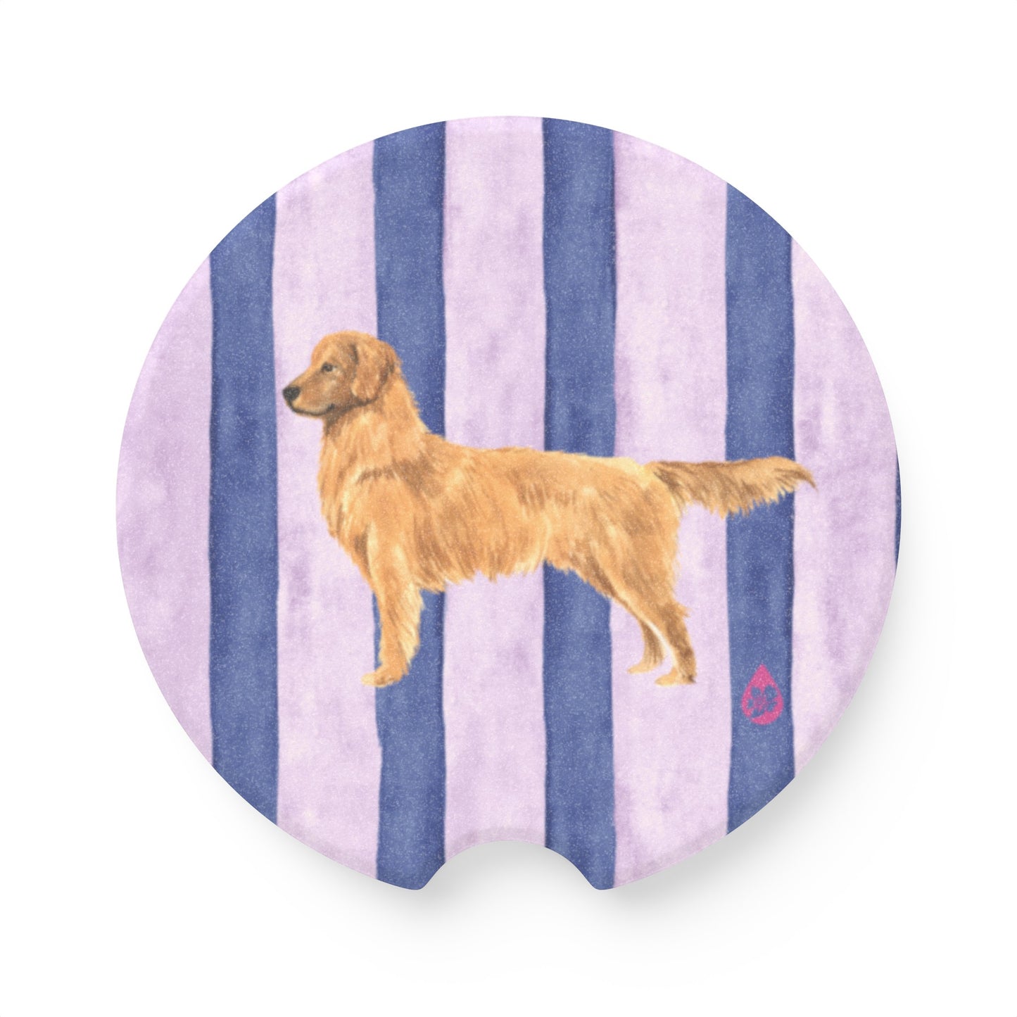 Good Dog Painted Stripe Car Coaster
