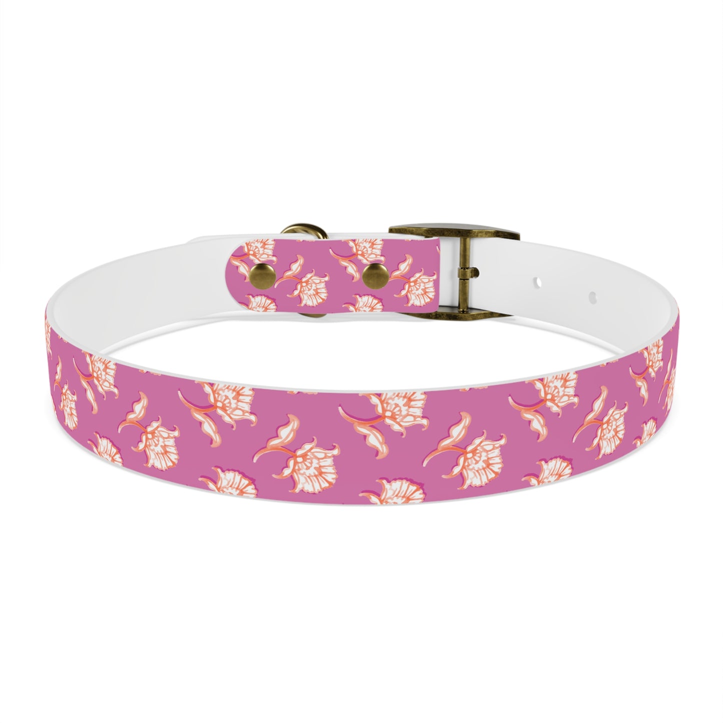 Watercolor Woodblock Dog Collar