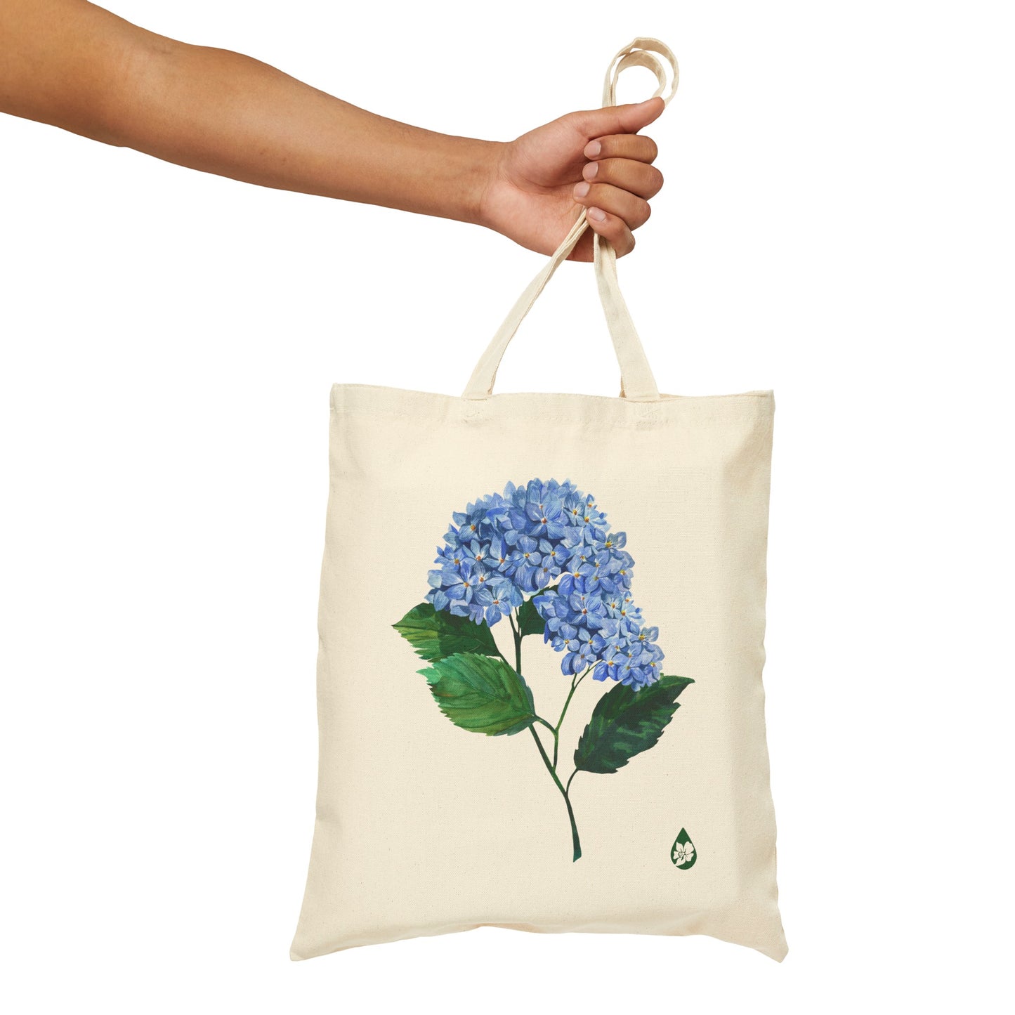 Botanical Hydrangea Canvas Tote Bag