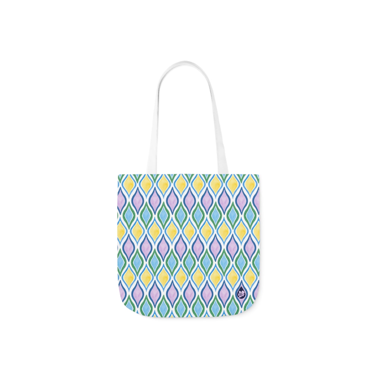 Painted Geo Canvas Tote Bag