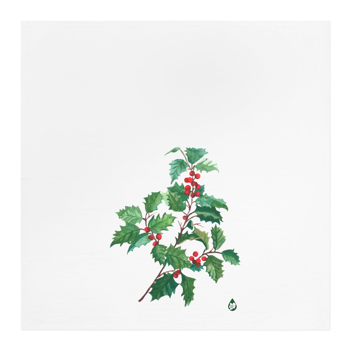 Winter Holly Tea Towel