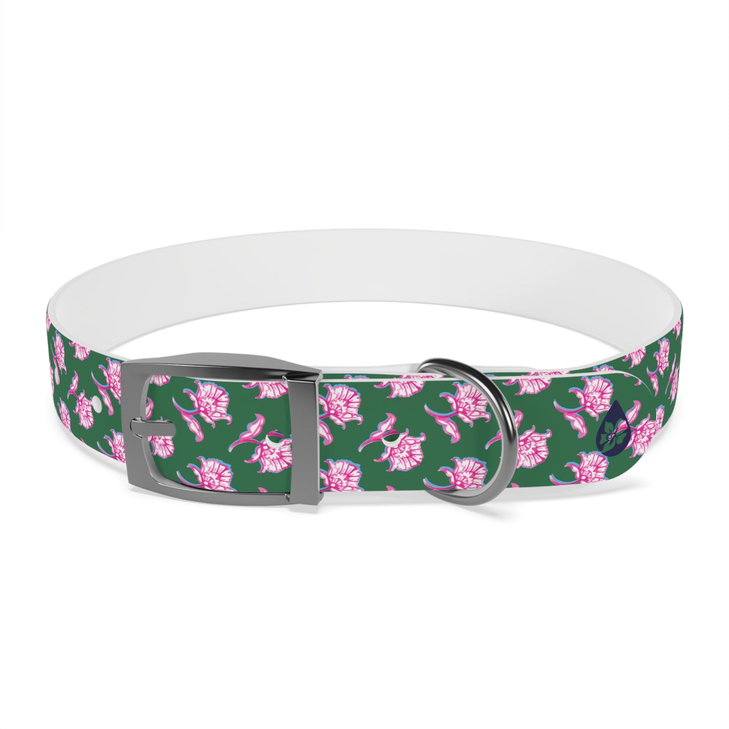 Watercolor Woodblock Dog Collar