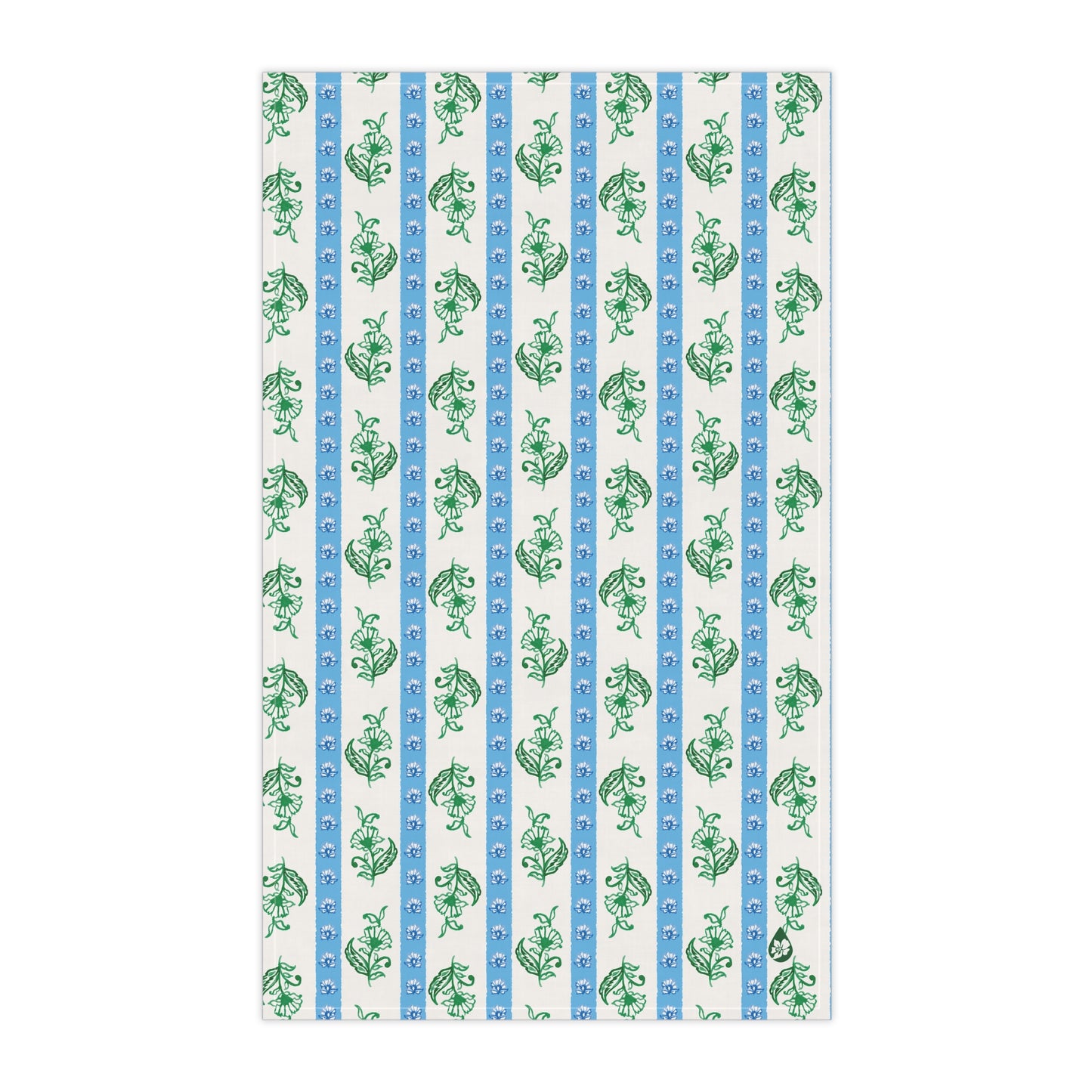 Woodblock Striped Kitchen Towel