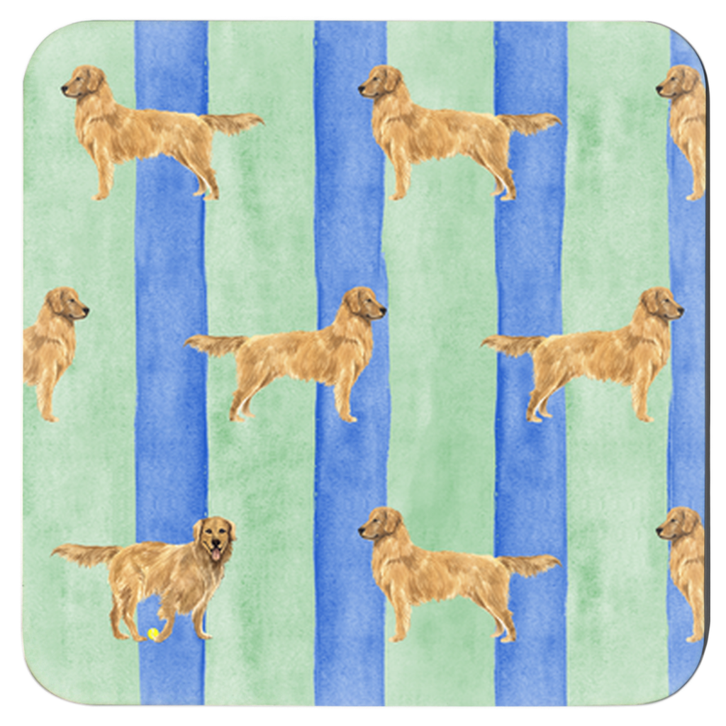 Good Dog Painterly Stripe Coaster Set