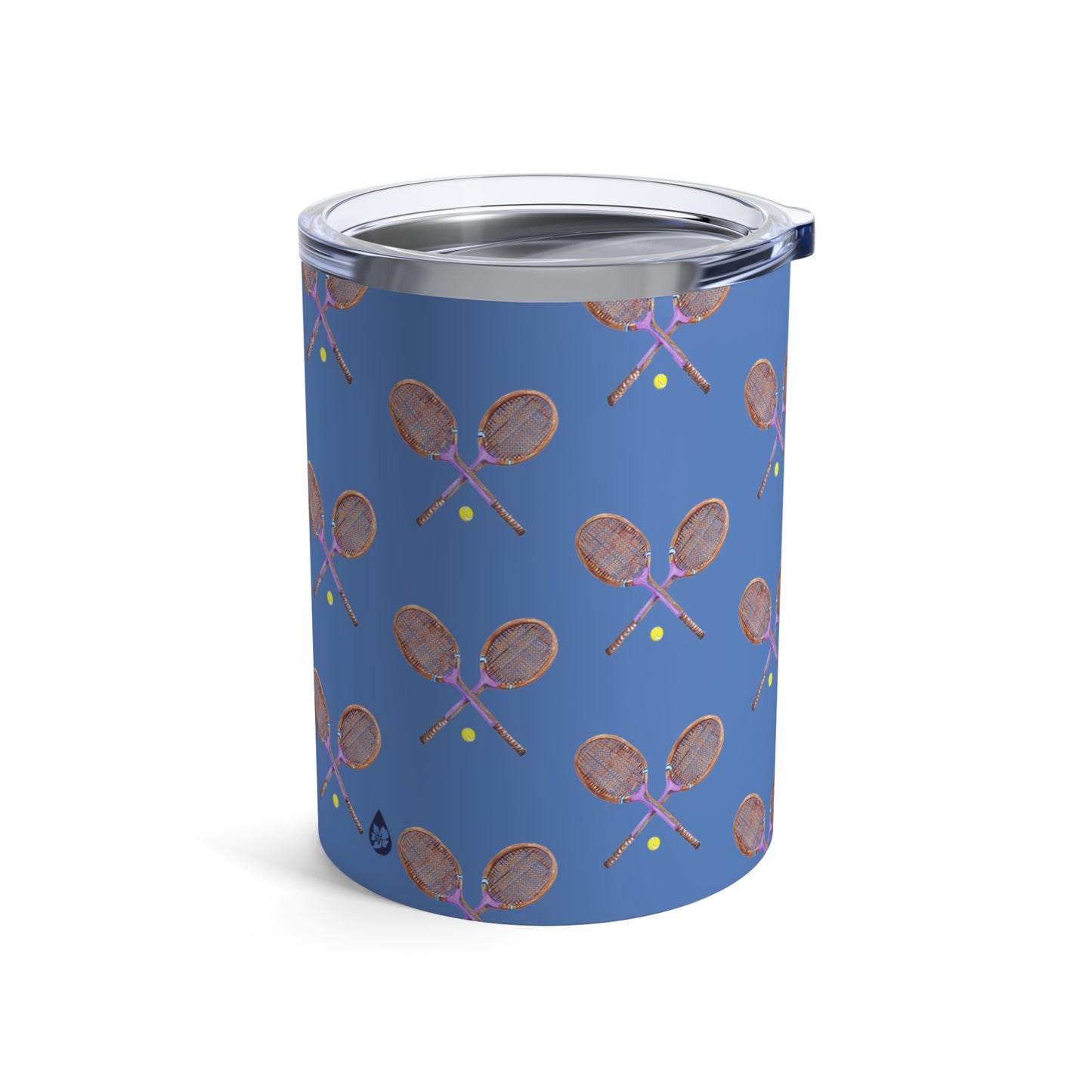 Side View of Match Point Tennis Tumbler In Cloudless Sky Blue Colorway