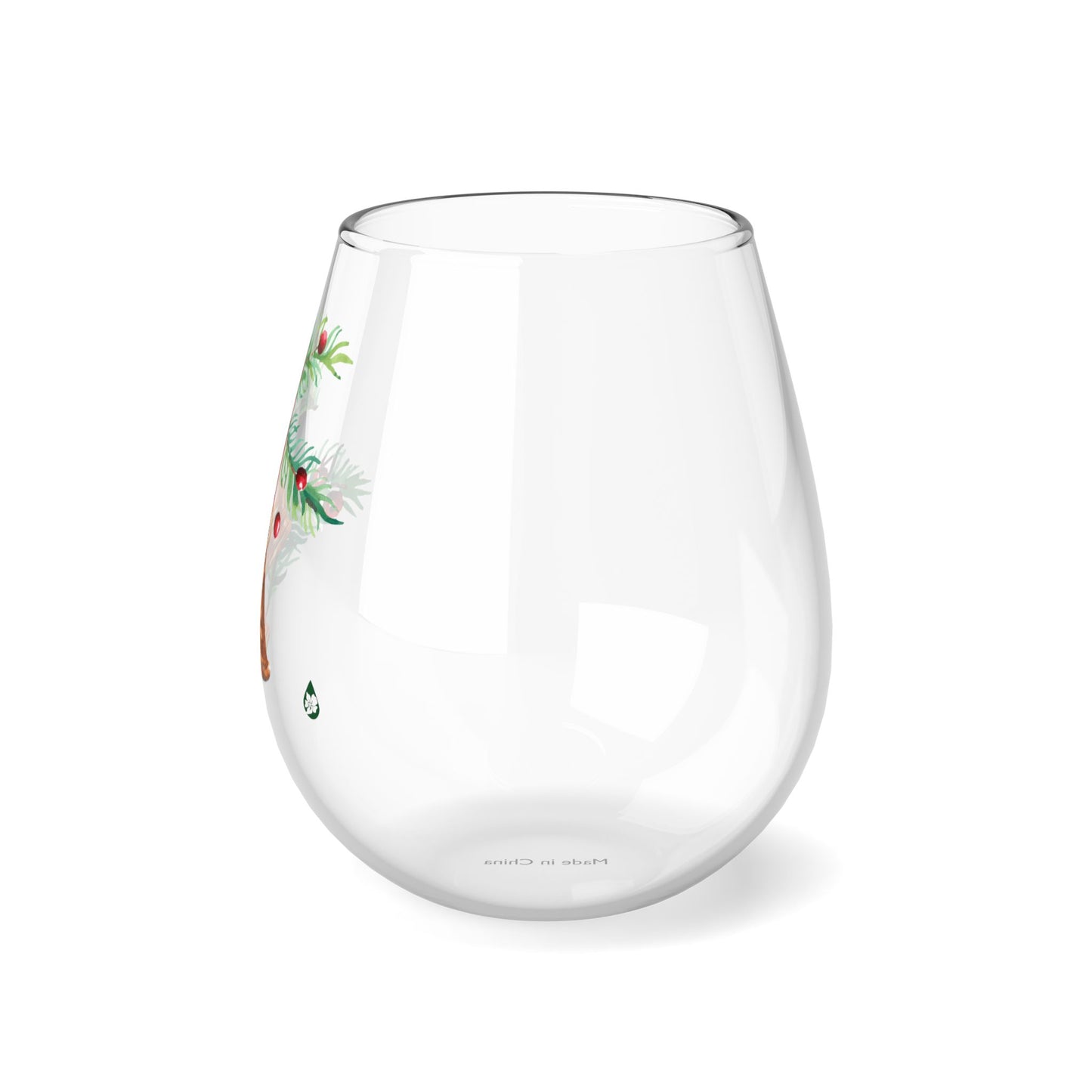 Winter Bells Stemless Wine Glass