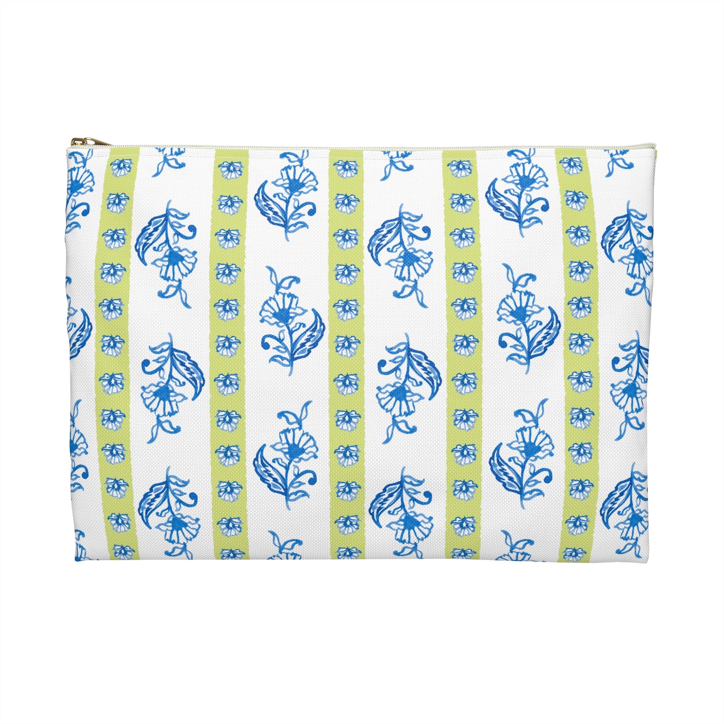 Watercolor Woodblock Striped Pouch