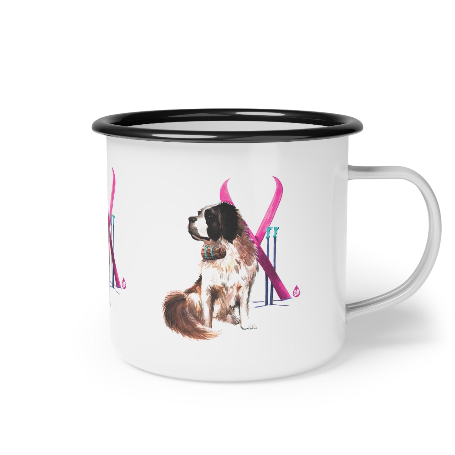 Snow Dog Enamel Camp Cup