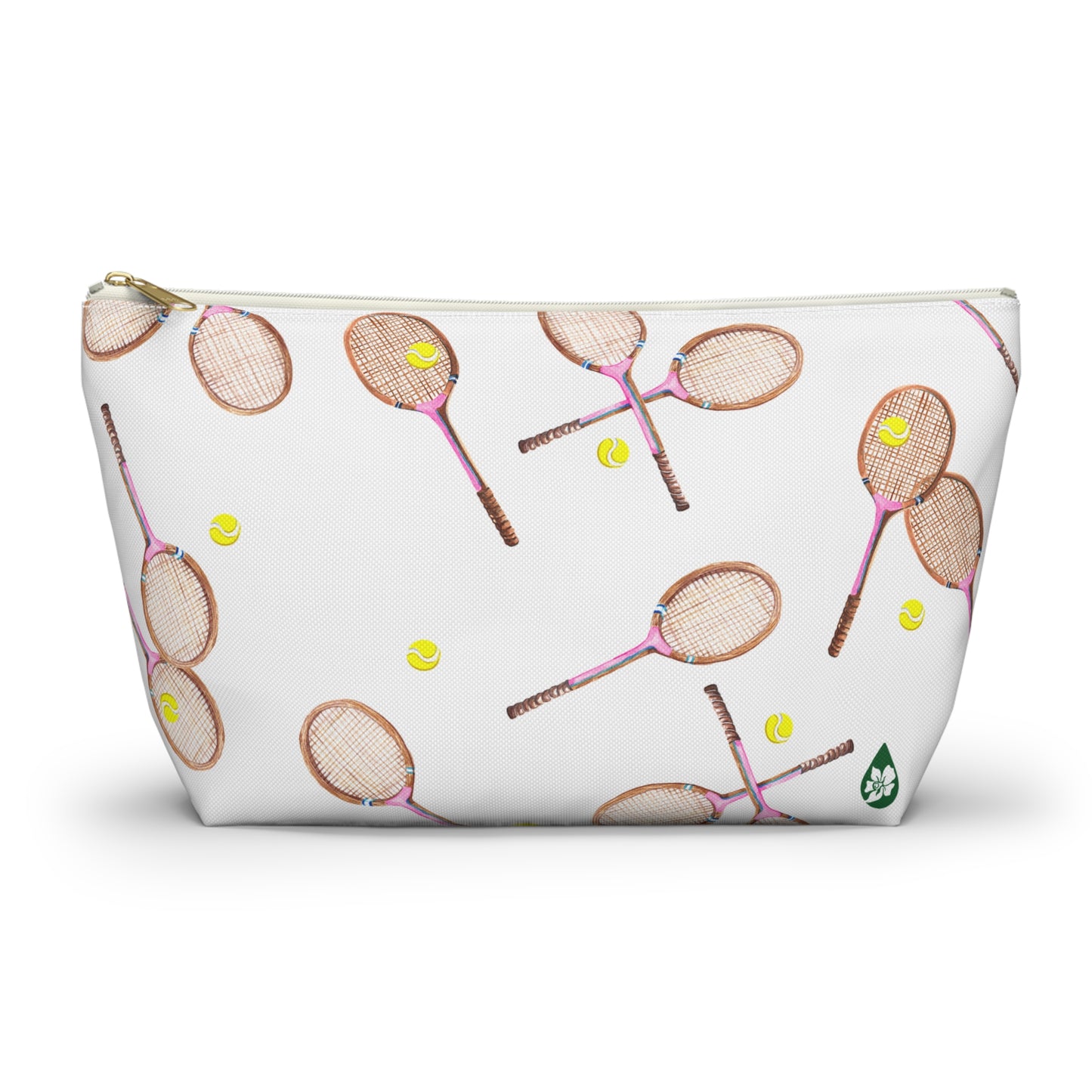 Back view of Match Point Tennis Travel Pouch in Peony Size Large