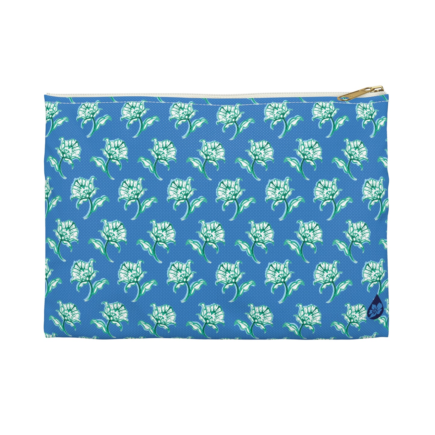 Watercolor Woodblock Zip Pouch