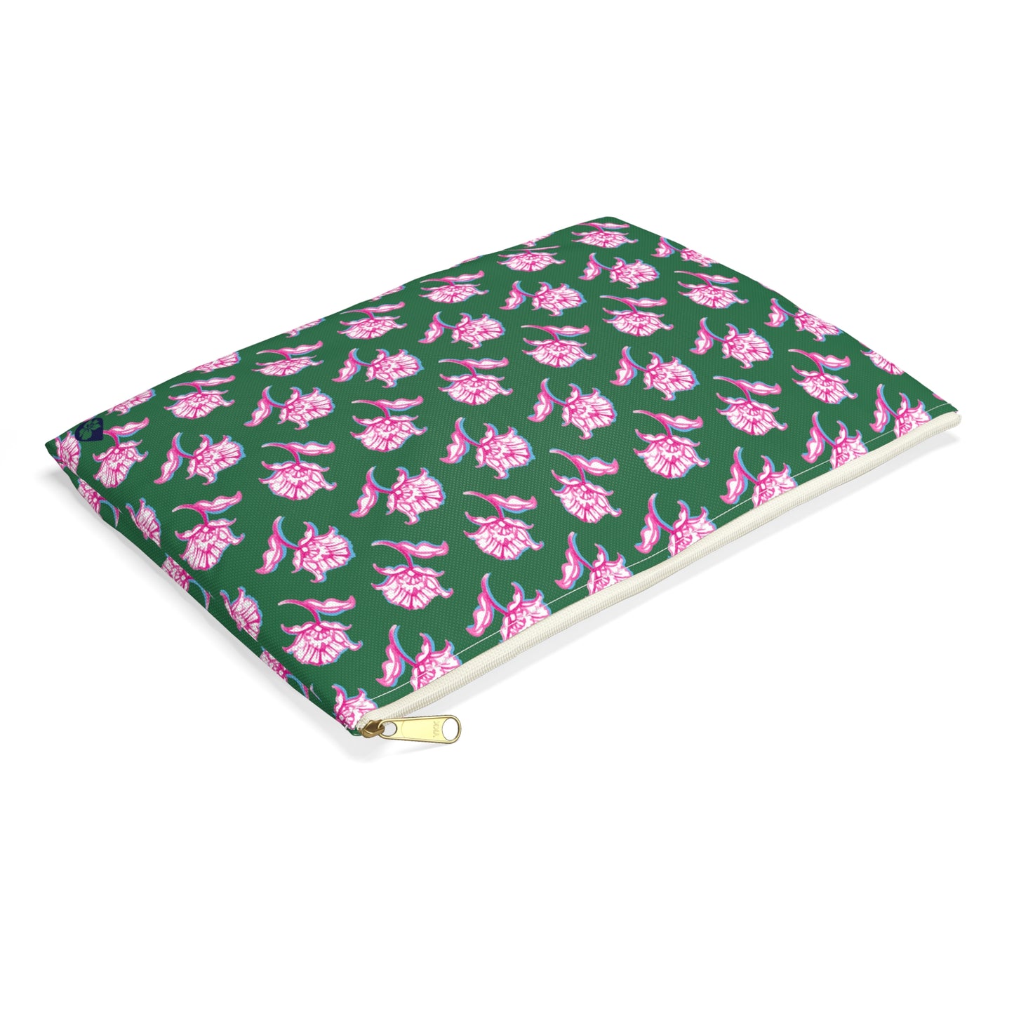 Watercolor Woodblock Zip Pouch