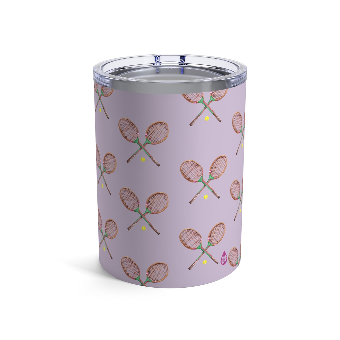 Front View of Match Point Tennis Tumbler In Hydrangea Colorway