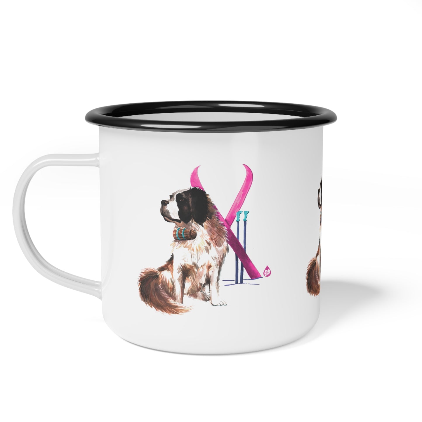 Snow Dog Enamel Camp Cup