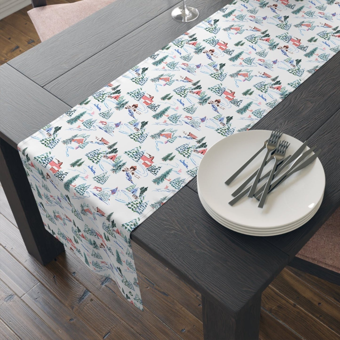 Ski Chalet Table Runner