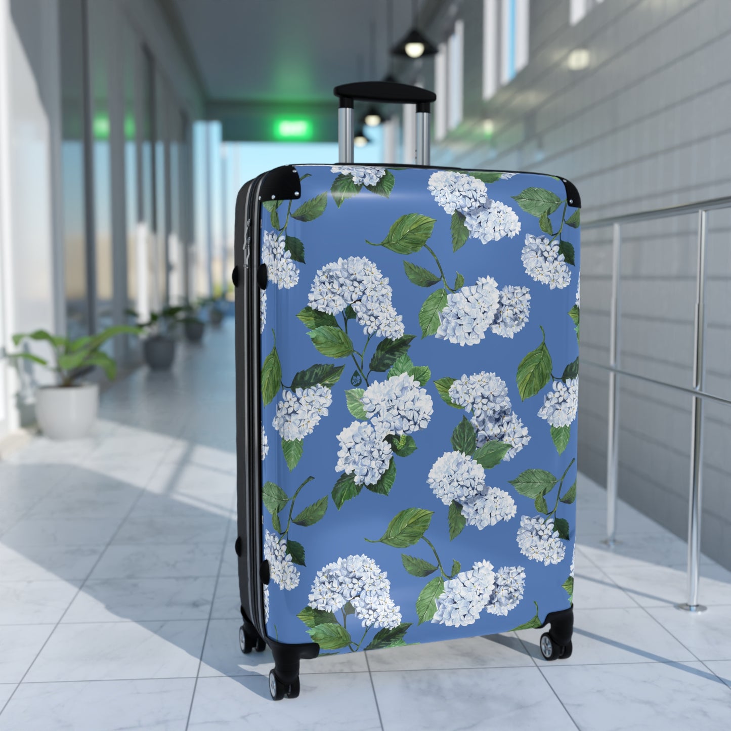 Something Blue Hydrangea Suitcase