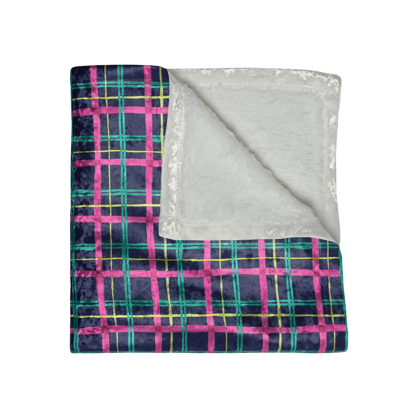 Alpine Plaid Velvet Blanket