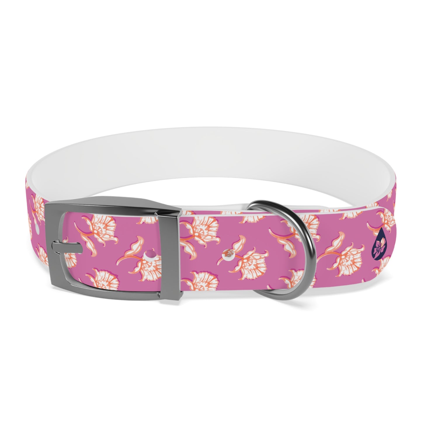 Watercolor Woodblock Dog Collar